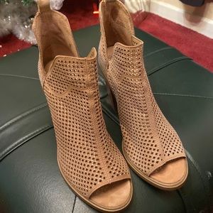 Vince Camuto gold booties